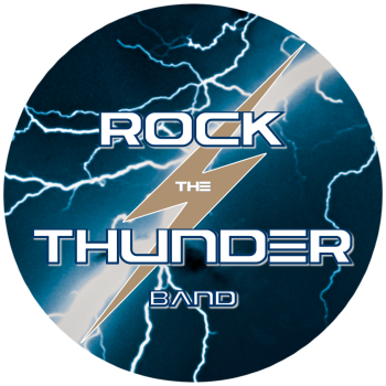 Rock the Thunder Band Logo - White w Navy - 350x350